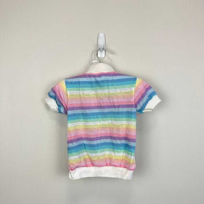 Vintage Carter's Pastel Rainbow Striped Polo Shirt 2T USA