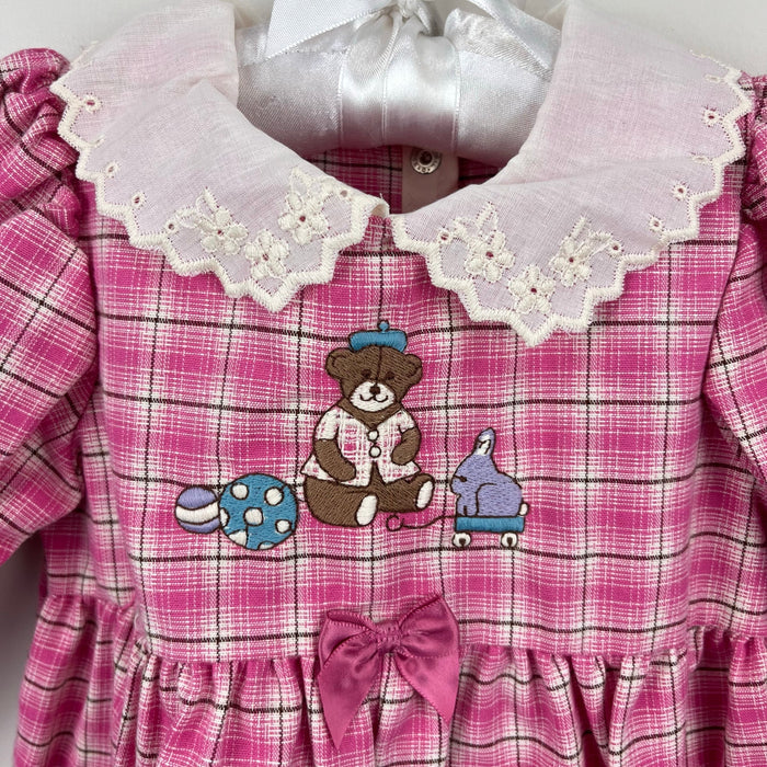 Vintage Carter's Pink Place Teddy Bear Coverall Romper 9-12 Months NWT USA