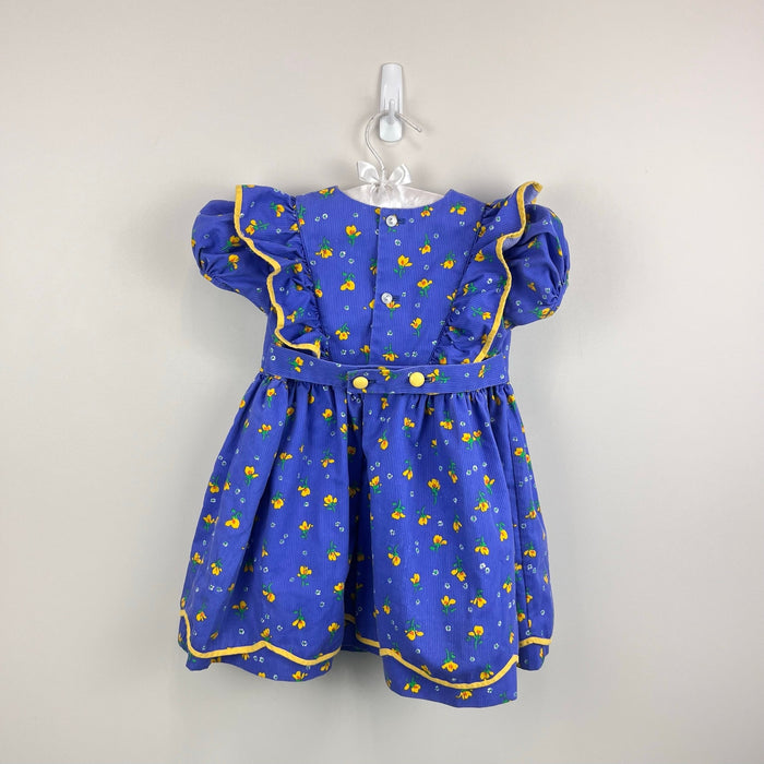 Vintage C.I. Castro & Co Ruffle Floral Dress 3T USA