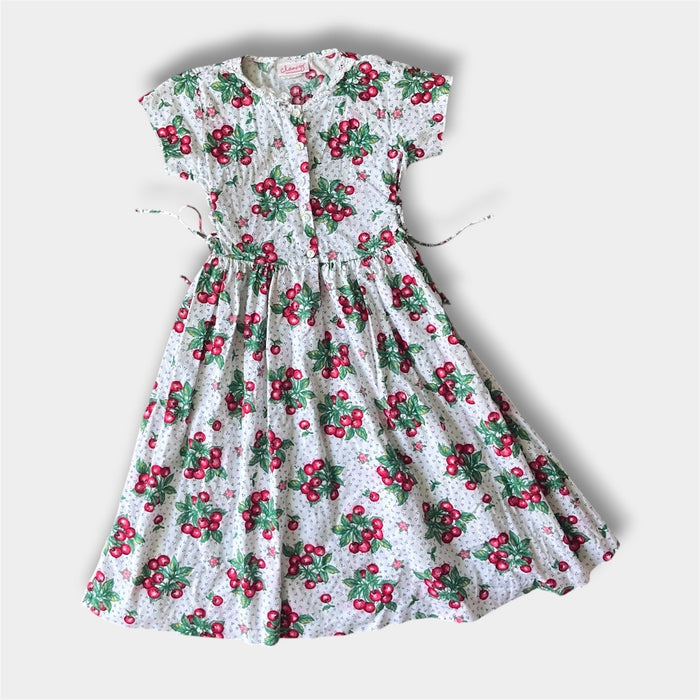 Vintage Clancy San Francisco Francesca Sweet Cherries Dress 12 USA