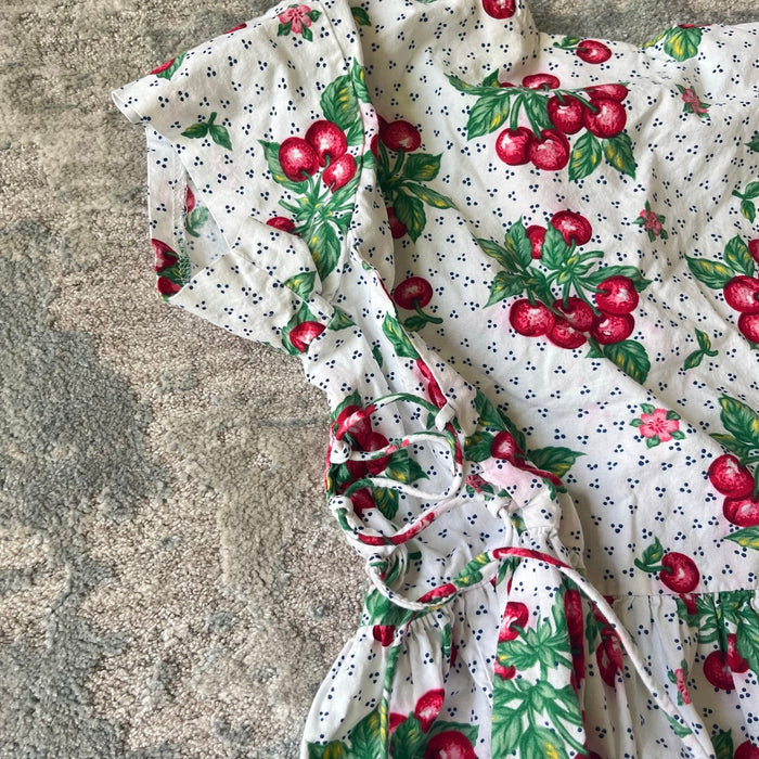 Vintage Clancy San Francisco Francesca Sweet Cherries Dress 12 USA