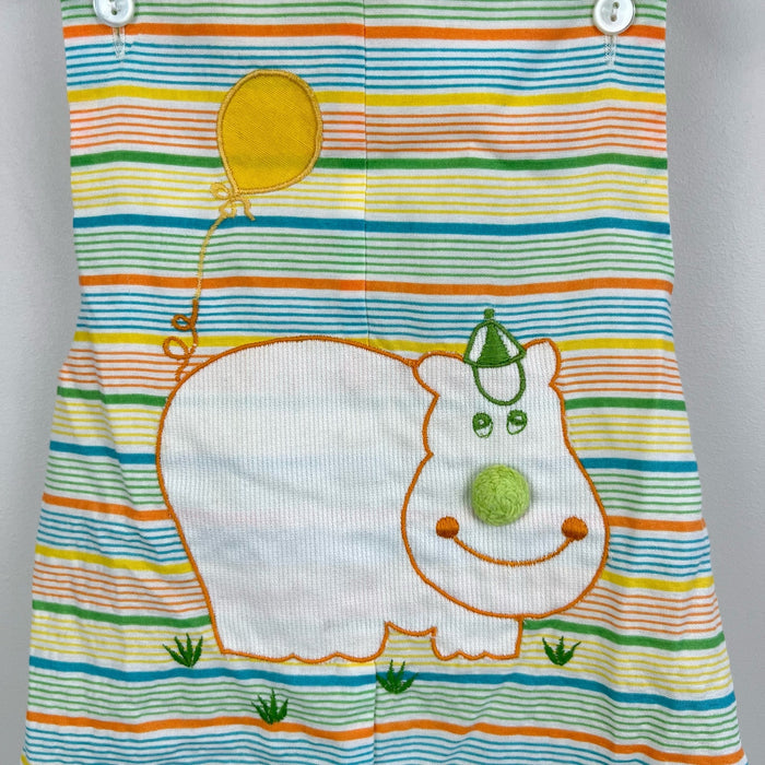Vintage Cradlecraft Applique Hippo Sunsuit 24 Months