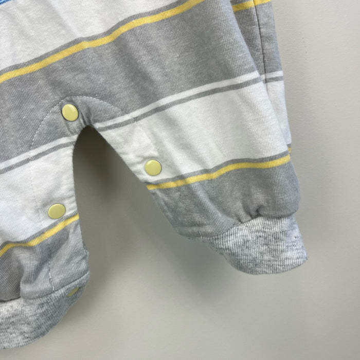 Vintage Doe Spun Striped Sailing Shortall Romper 3-6 Months