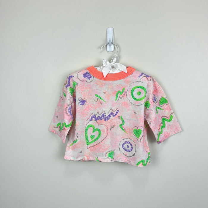 Vintage Girls Scribble Glitter Tee 3T USA