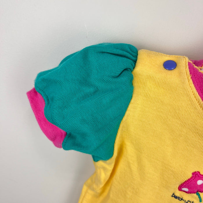 Vintage Gymboree Color Block Beach Bodysuit Romper Newborn 3-6 Months