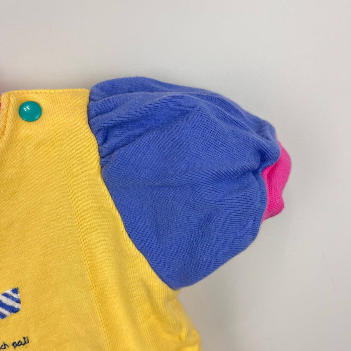 Vintage Gymboree Color Block Beach Bodysuit Romper Newborn 3-6 Months