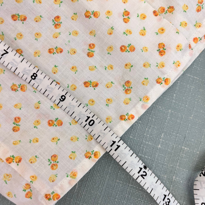 Vintage Healthtex 70s Yellow Orange Floral Blouse 24 Months USA