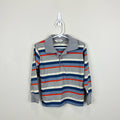 Vintage Healthtex Long Sleeve Striped Polo Shirt 6 USA