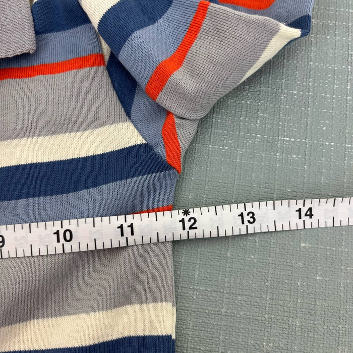 Vintage Healthtex Long Sleeve Striped Polo Shirt 6 USA