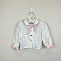Vintage Healthtex Long Sleeve White Ruffle Blouse 18 Months USA