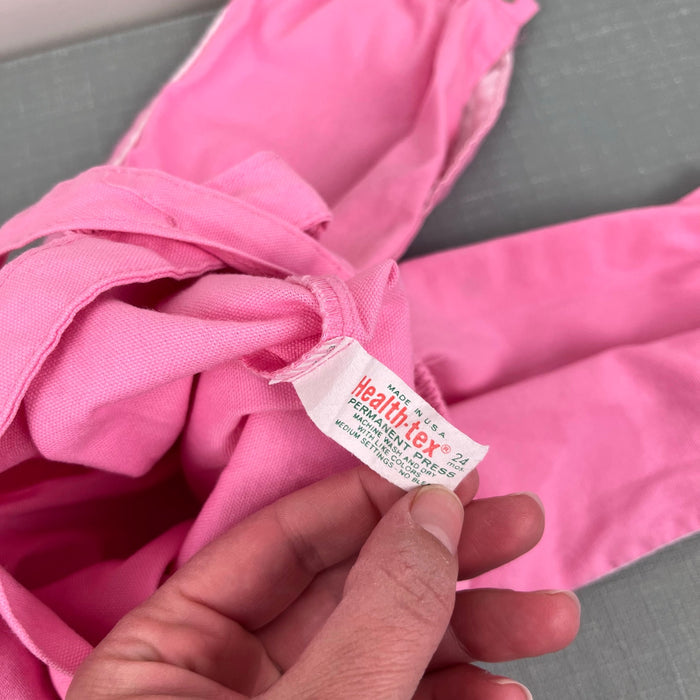 Vintage Healthtex Pink Overalls 24 Months USA