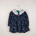 Vintage Hi-Girls Inc Floral Velvet Party Dress 4T USA