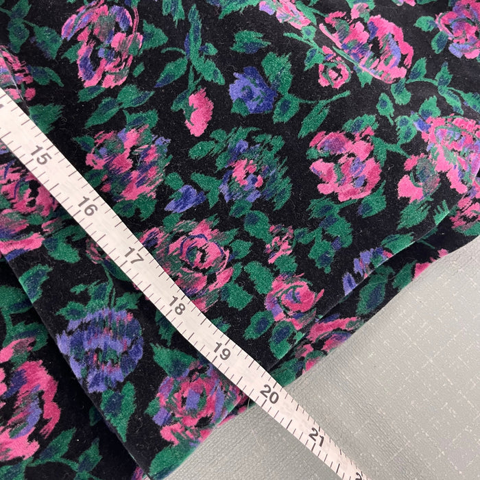 Vintage Hi-Girls Inc Floral Velvet Party Dress 4T USA