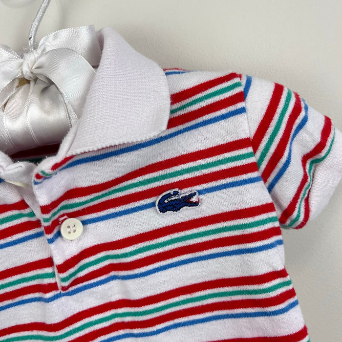 Vintage Izod Lacoste Short Sleeve Striped Polo Shirt 12 Months