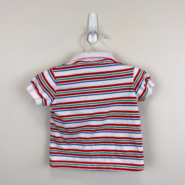 Vintage Izod Lacoste Short Sleeve Striped Polo Shirt 12 Months