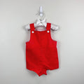 Vintage Johnston I. Magnin Red Polka Dot Star Shortall Romper 12-18 Months