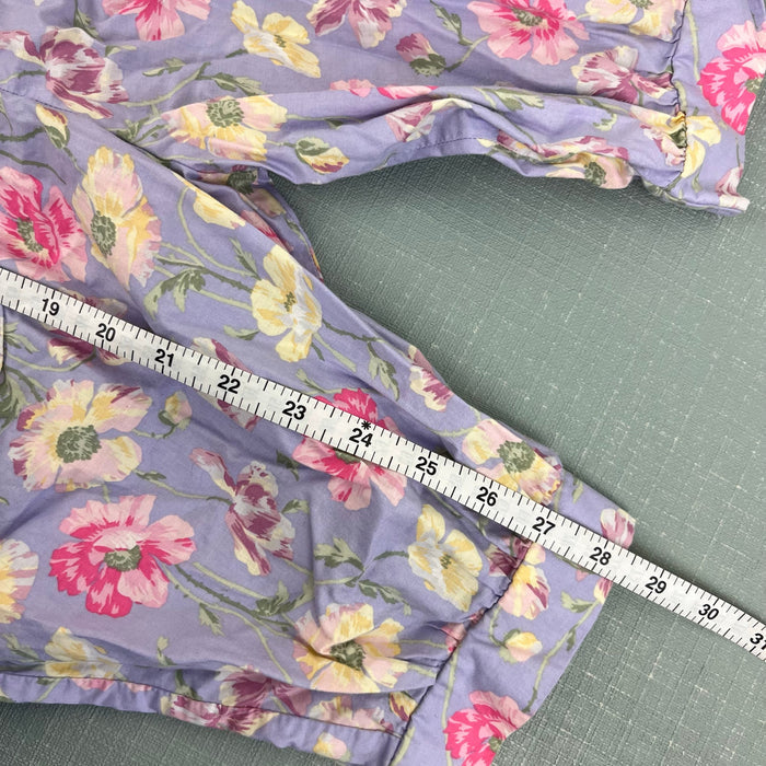 Vintage Laura Ashley Mother & Child Purple Floral Romper Jumpsuit 4T