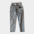 Vintage Lee Gray Acid Wash Double Yoke Zipper Jeans 12 USA