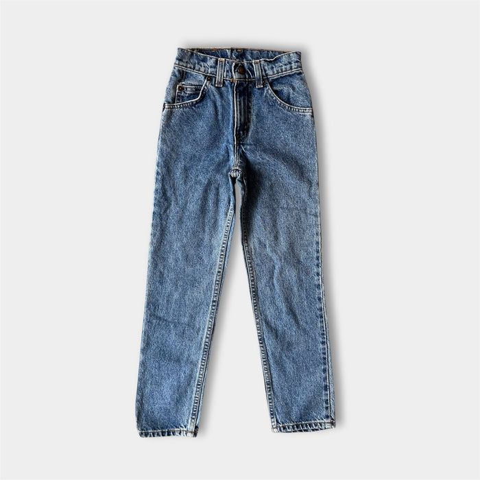 Vintage Levi's 505 Classic Fit Slim Orange Tab Blue Jeans 10 USA