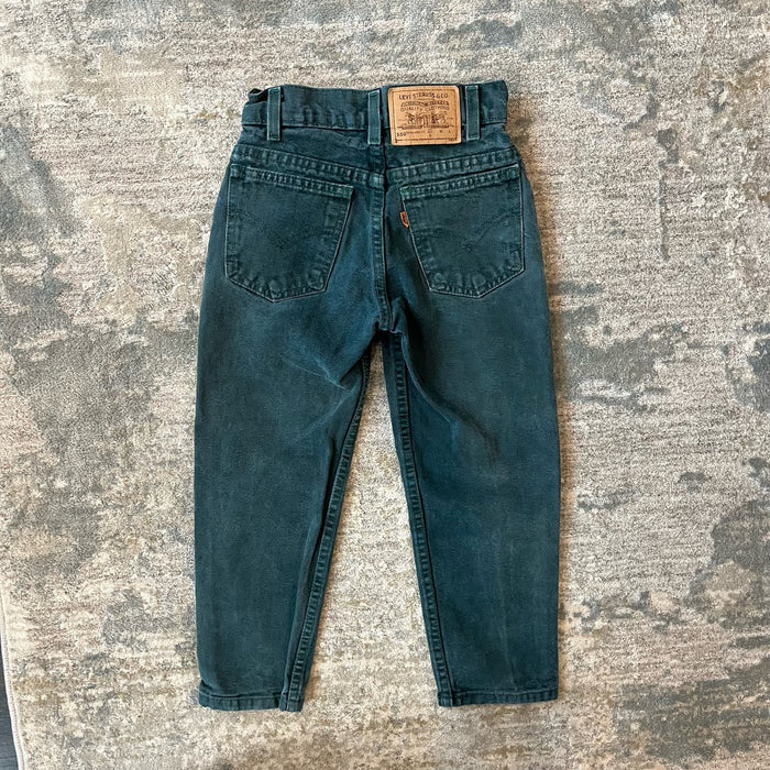 Vintage Levi's 550 Relaxed Fit Regular Orange Tab Green Jeans 6