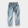 Vintage Levi's 550 Relaxed Fit Slim Distressed Orange Tab Jeans 7