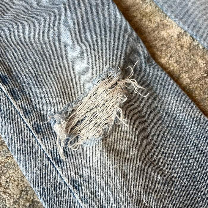 Vintage Levi's 550 Relaxed Fit Slim Distressed Orange Tab Jeans 7