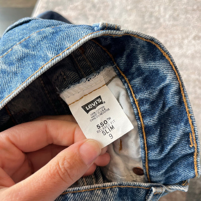 Vintage Levi's 550 Relaxed Fit Slim Fit Orange Tab Jeans 9 USA