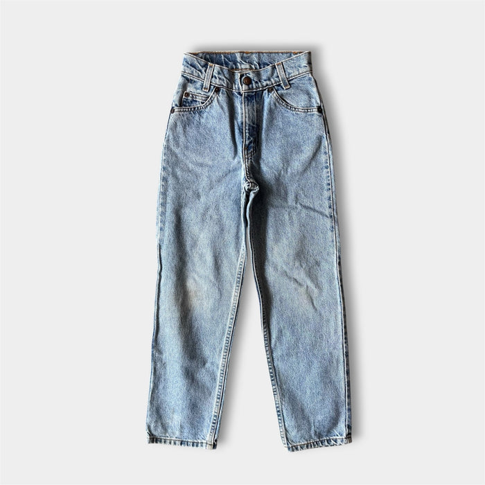Vintage Levi's 550 Relaxed Fit Slim Orange Tab Jeans 9 USA