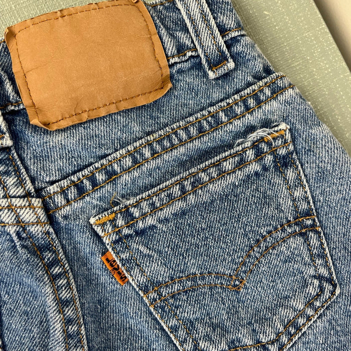 Vintage Levi's 560 Loose Fit Regular Orange Tab Blue Jean Shorts 4T USA