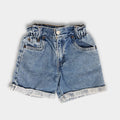 Vintage Levi's Cinched Waist Blue Jean Shorts 6