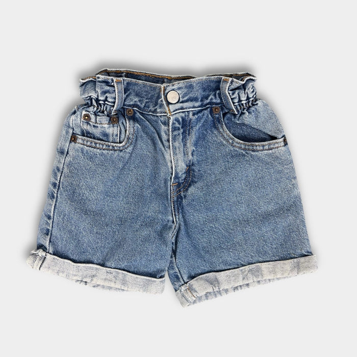 Vintage Levi's Cinched Waist Blue Jean Shorts 6