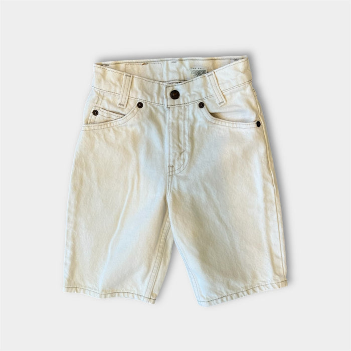 Vintage Levi's Ecru 550 Relaxed Fit Slim Orange Tab Jean Shorts 8
