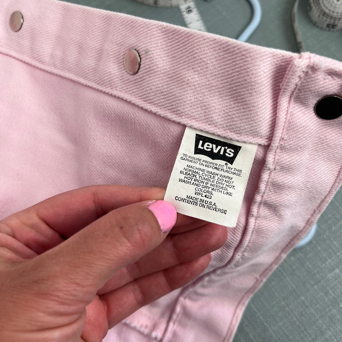 Vintage Levi's Light Pink Denim Trucker Jacket 6 USA