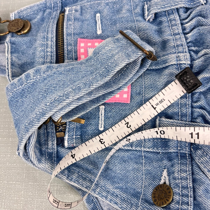 Vintage Liberty Blue Jean Teddy Bear Patch Overalls 3T