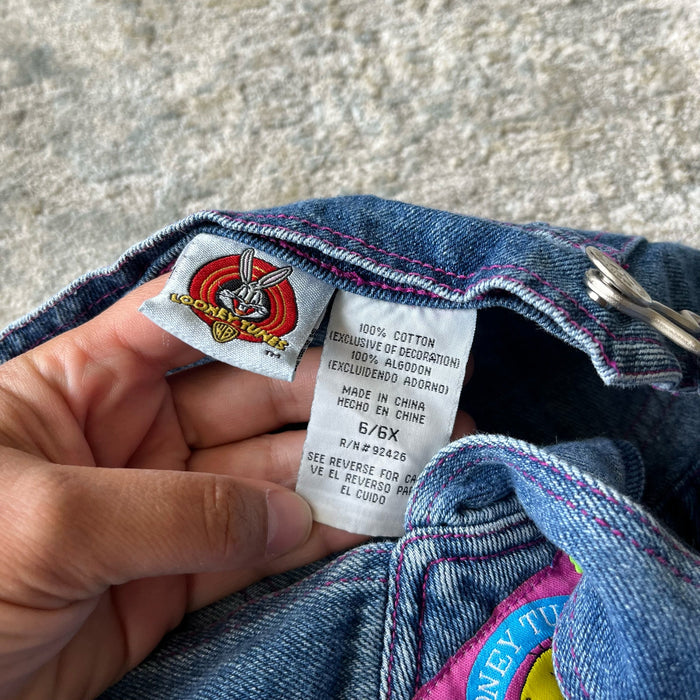 Vintage Looney Tunes World Famous Tweety Overalls 6