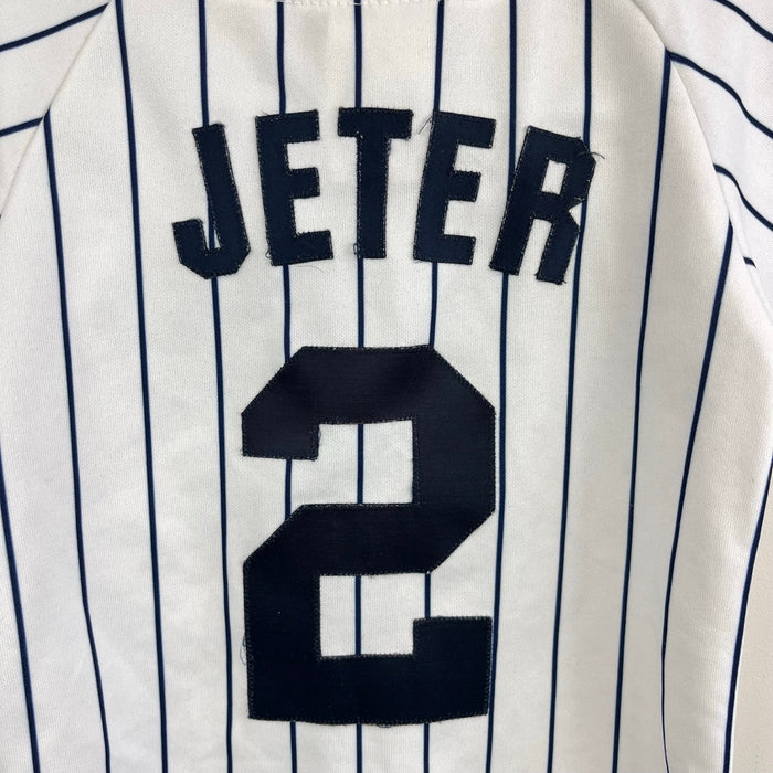 Vintage Majestic New York Yankees Jeter 2 MLB Baseball Jersey Youth Small USA