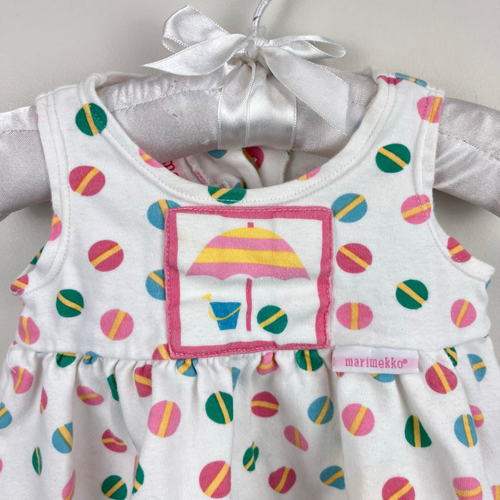 Vintage Marimekko by Sweet Potatoes Beach Ball Dress Set 3 Months
