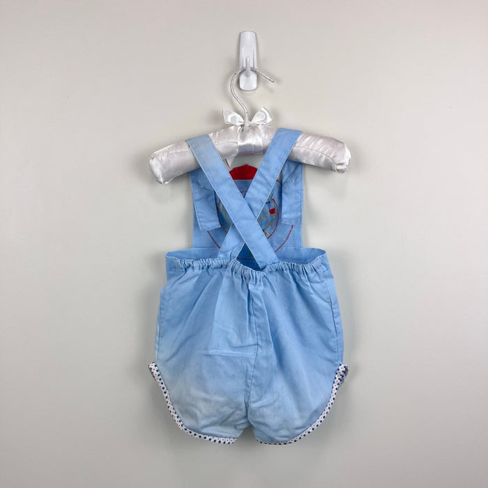 Vintage Mayfair Applique Sailor Duck Shortall Romper Baby Boy