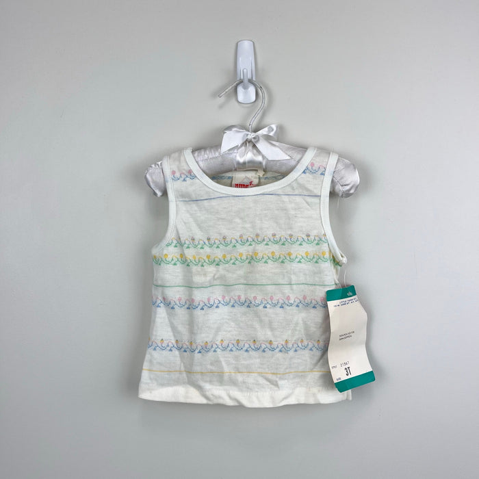 Vintage Nudnix Pastel Flower Tank Top 3T NWT