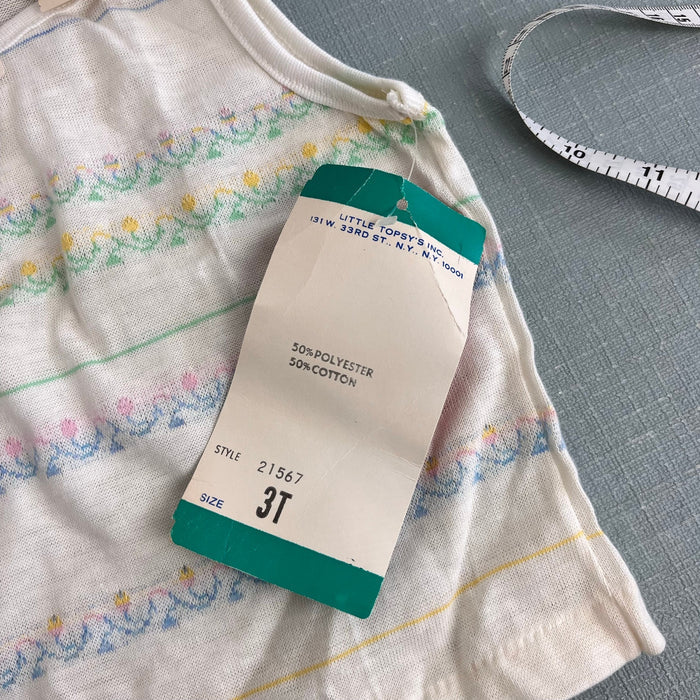 Vintage Nudnix Pastel Flower Tank Top 3T NWT