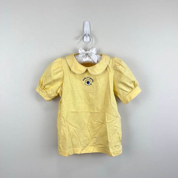 Vintage OshKosh Baby B'gosh Yellow Sunflower Shirt 24 Months USA