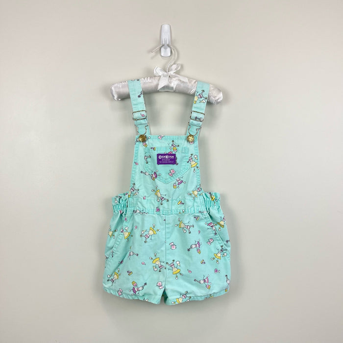 Vintage OshKosh B'gosh Aqua Beach Shortalls 6 USA