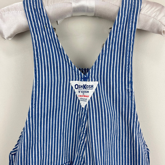 Vintage OshKosh B'gosh Blue Striped Overalls 18 Months