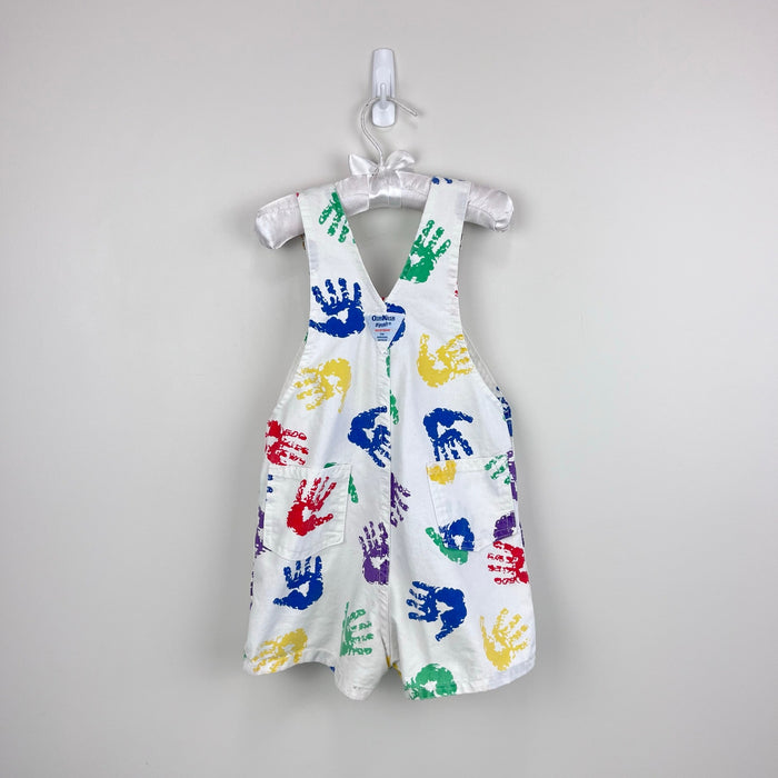 Vintage OshKosh B'gosh Handprint Shortalls 3T USA