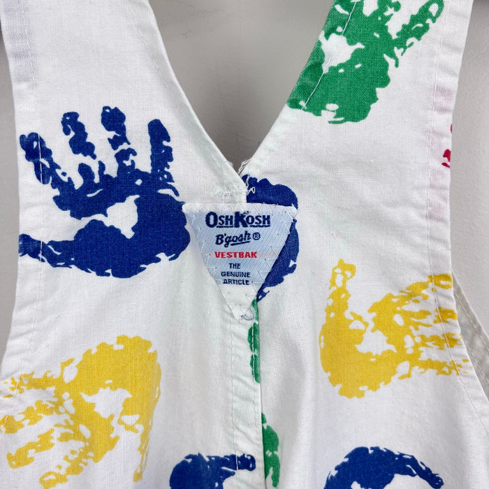 Vintage OshKosh B'gosh Handprint Shortalls 3T USA