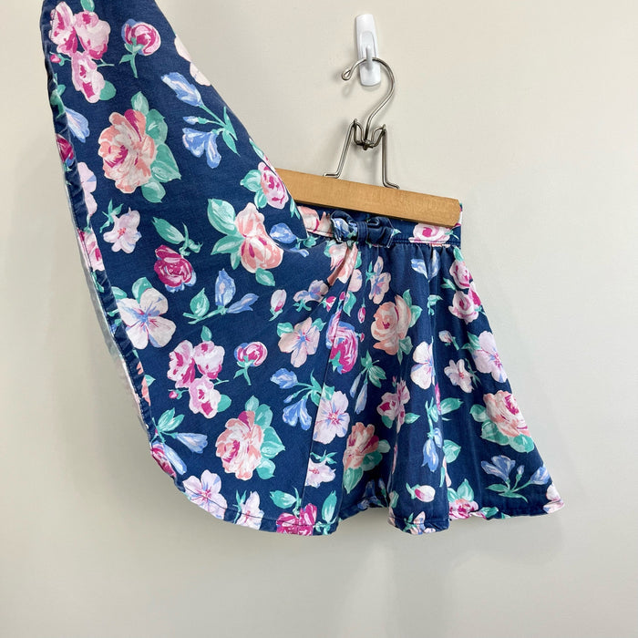 Vintage OshKosh B'gosh Navy Floral Skirt 5T USA