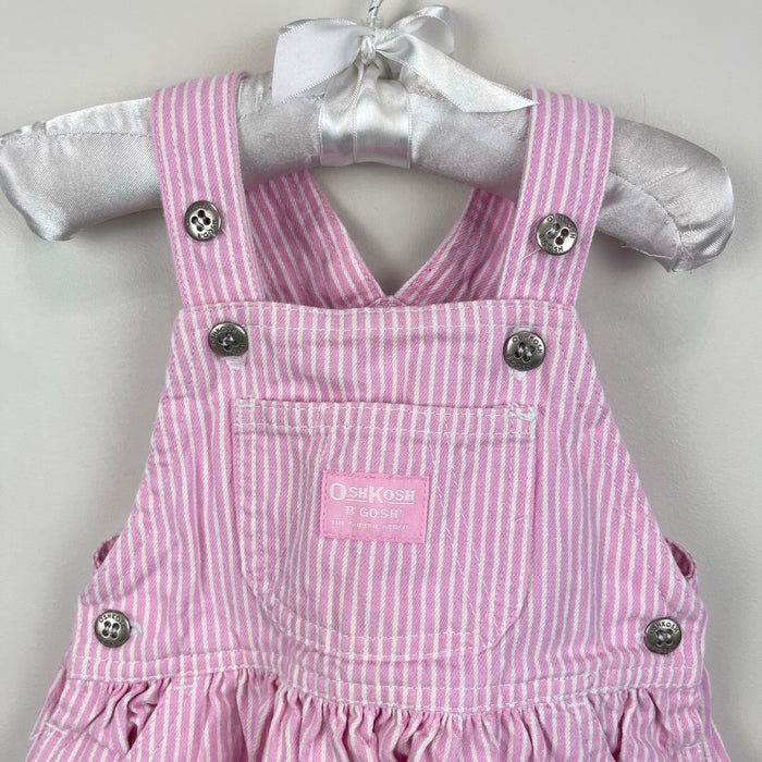 Vintage OshKosh B'gosh Pink Stripe Jumper Skirtall 12 Months