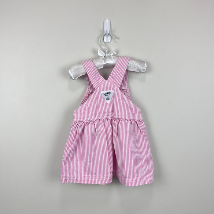 Vintage OshKosh B'gosh Pink Stripe Jumper Skirtall 12 Months