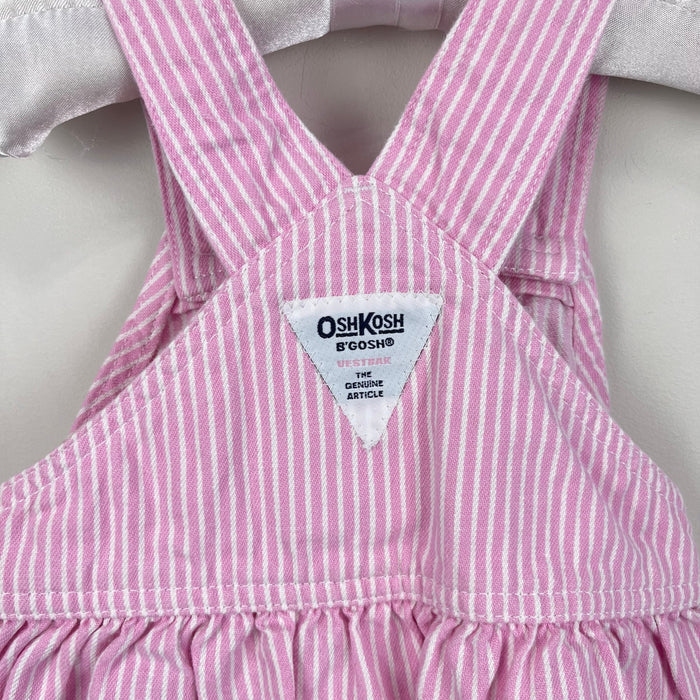 Vintage OshKosh B'gosh Pink Stripe Jumper Skirtall 12 Months