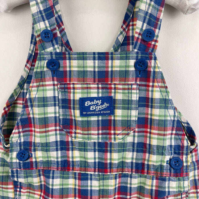 Vintage OshKosh B'gosh Plaid Shortalls 24 Months USA